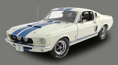 Lane Exact Detail 1967 Shelby GT-350 Fastback White w/ Blue